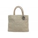 VINTAGE SAC A MAIN CHRISTIAN DIOR LADY LARGE TOILE CANNAGE ET CUIR HANDBAG 5400€