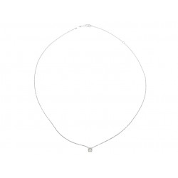 COLLIER DINH VAN LE CUBE DIAMANT 608113 EN OR BLANC 18K + BOITE NECKLACE 2070€