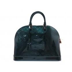 NEUF SAC A MAIN LOUIS VUITTON ALMA GM CUIR MONOGRAM VERNIS BLEU HAND BAG 3500€