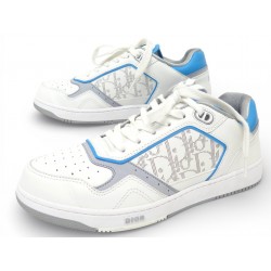 NEUF CHAUSSURES DIOR SNEAKERS B27 LOW OBLIQUE 3SN272ZIJ 40.5 EN CUIR SHOES 1150€