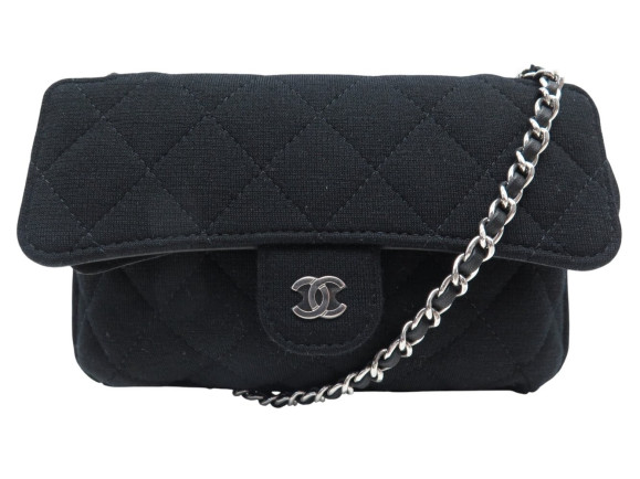  sac a main chanel jersey matelasse noir