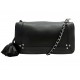 NEUF SAC A MAIN JEROME DREYFUSS BOBI SILVER + BANDOULIERE POMPON CUIR BAG 1040€