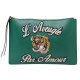 SAC A MAIN POCHETTE GUCCI L'AVEUGLE PAR AMOUR TIGRE 431416 CUIR POUCH BAG 900€