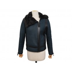 NEUF BLOUSON HERMES MANTEAU BOMBARDIER EN CUIR D'AGNEAU 36 S VESTE COAT 13800€