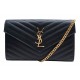 NEUF SAC SAINT LAURENT 377828 CASSANDRE CHAIN WALLET ENVELOPPE BANDOULIERE 1550€