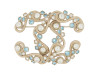  broche chanel logo cc strass perles en metal
