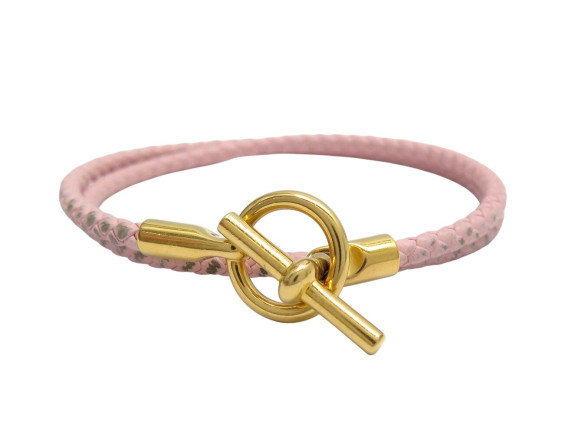 bracelet hermes glenan double tour h071689 t18 en cuir