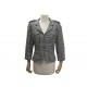 NEUF VESTE CHANEL ZIPPEE BOUTONS LOGO CC P27769 40 S 36 TWEED LAINE JACKET 6000€