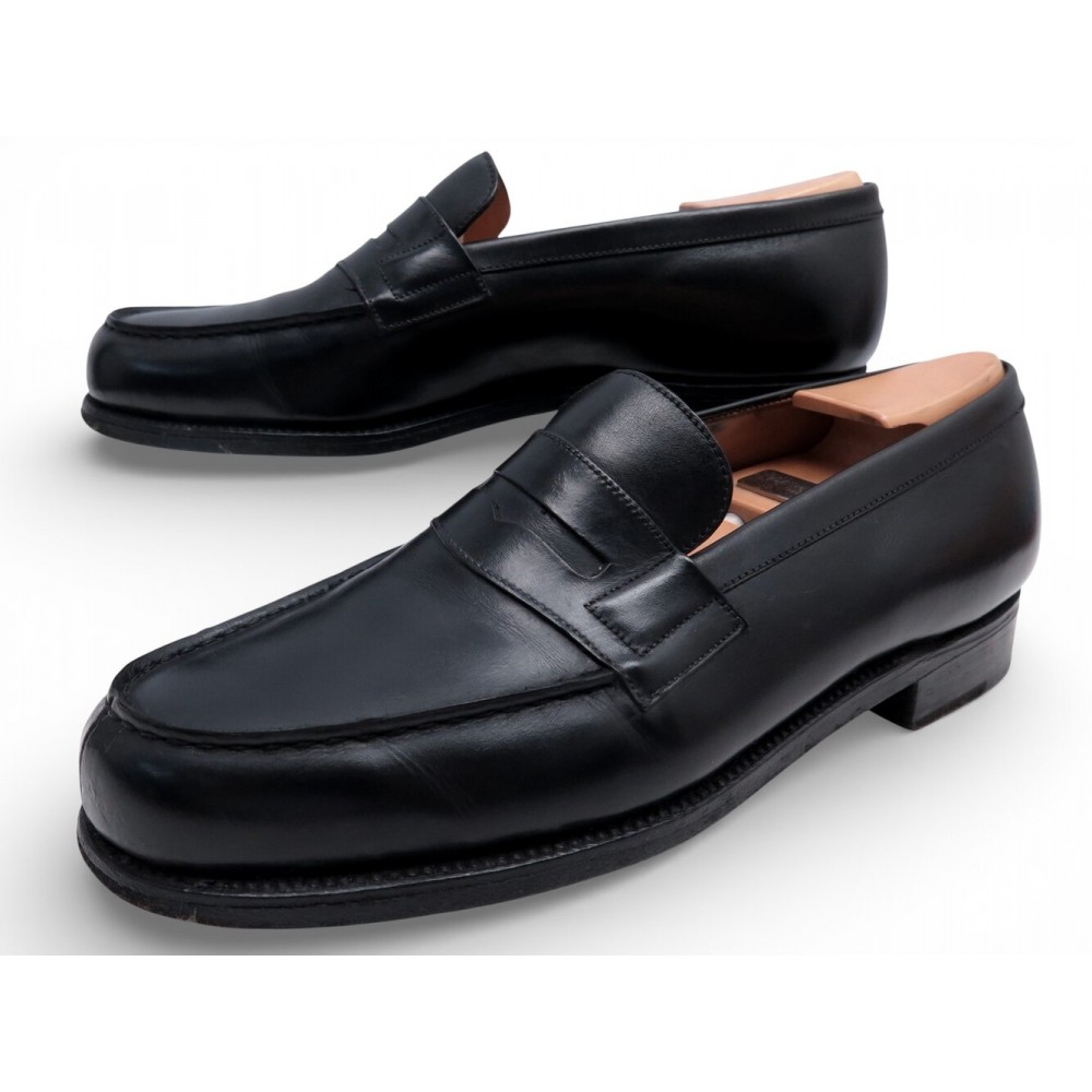 CHAUSSURES JM WESTON 180 MOCASSINS CUIR NOIR 7C 40.5 41 + EMBAUCHOIRS SHOES 895€