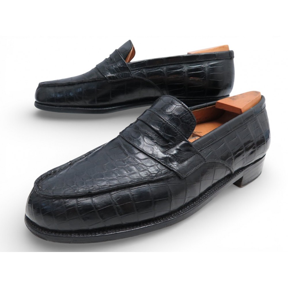 CHAUSSURES JM WESTON MOCASSINS 2800 SUR MESURE EN CUIR DE CROCODILE 7C 41 4690€