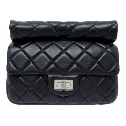 NEUF SAC A MAIN CHANEL ROLL CLUTCH 2.55 CUIR MATELASSE POCHETTE HAND BAG 4500€
