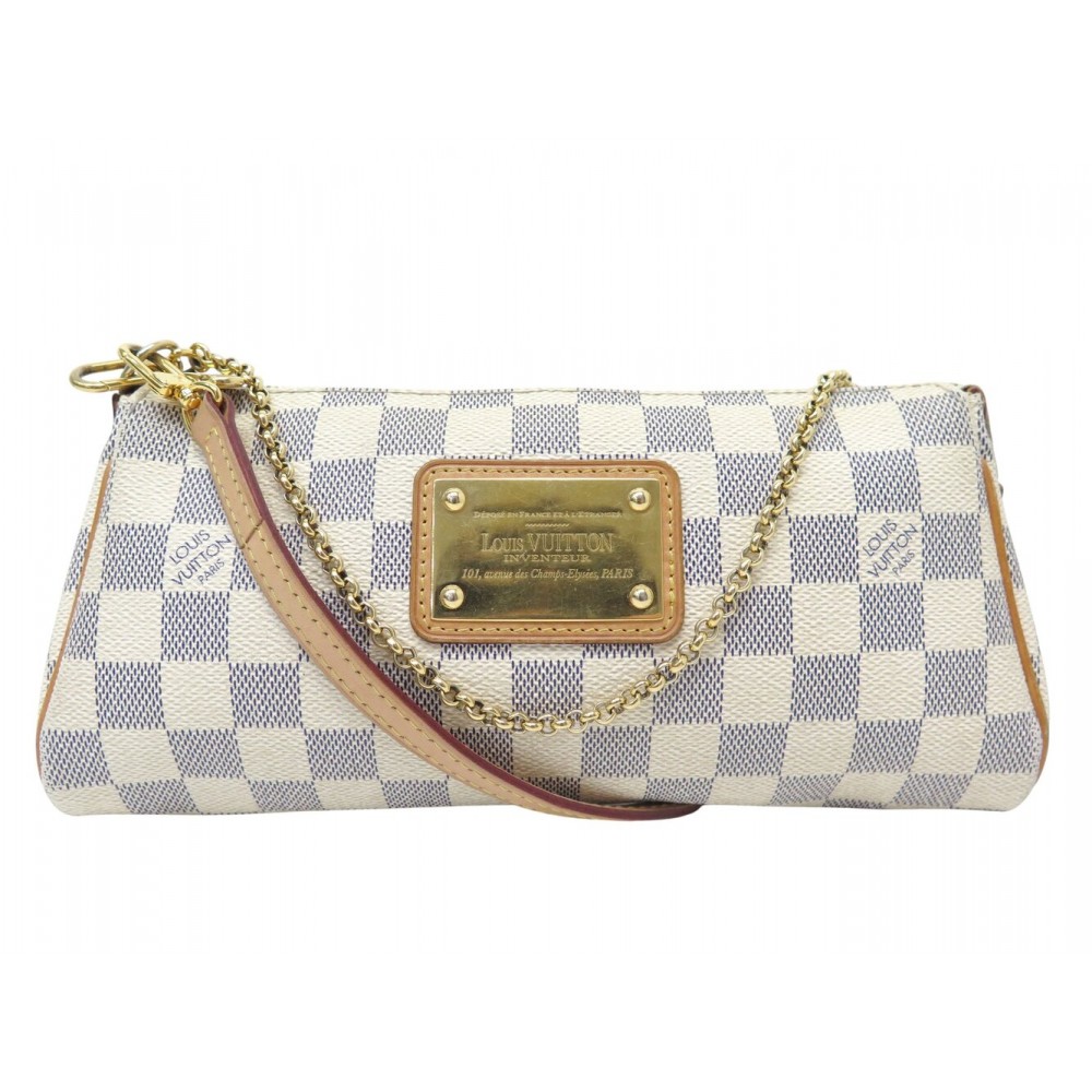 SAC A MAIN LOUIS VUITTON EVA DAMIER AZURE N55214 POCHETTE BANDOULIERE BAG 1200€