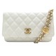 SAC A MAIN CHANEL O MINI AP2840 CUIR CAVIAR BLANC FERMOIR TIMELESS WOC BAG 5400€
