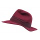 NEUF CHAPEAU HERMES 200042H T57 EN FEUTRE DE LAPIN BORDEAUX RABBIT FELT HAT 620€