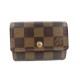 PORTE MONNAIE LOUIS VUITTON PLAT EN DAMIER EBENE SAC BOITE COINS CHANGE 265€