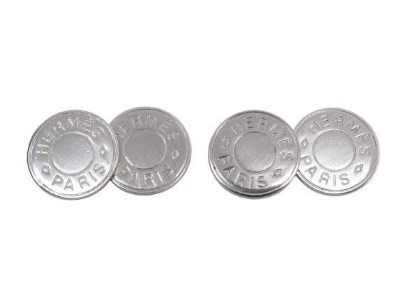 boutons de manchettes hermes clou de selle en metal