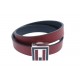 BRACELET HERMES DOUBLE TOUR 15.5 CM CUIR SWIFT & METAL LEATHER STRAP BANGLE 575€