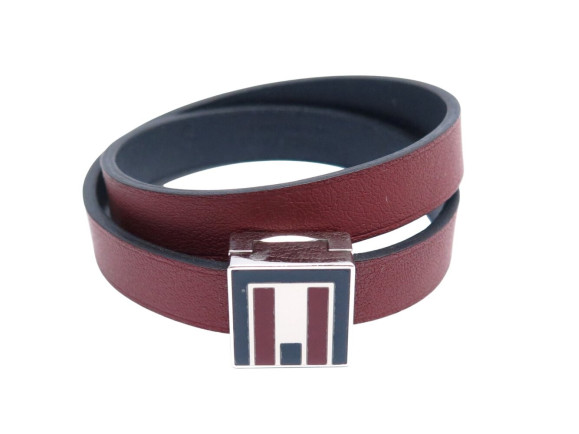 bracelet hermes double tour 15.5 cm cuir swift metal