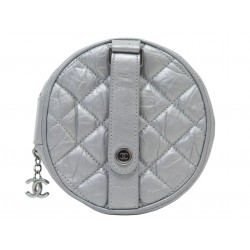 NEUF SAC CHANEL POCHETTE CEINTURE RONDE EN CUIR MATELASSE BELT WALLET BAG 1450€