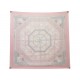 FOULARD HERMES FLEURS D'HIVER SANDRA LAROCHE CARRE 90 SOIE ROSE SILK SCARF 580€