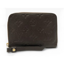 PORTE MONNAIE LOUIS VUITTON ZIPPY EN CUIR MONOGRAM EMPREINTE M6057 MARRON 510€
