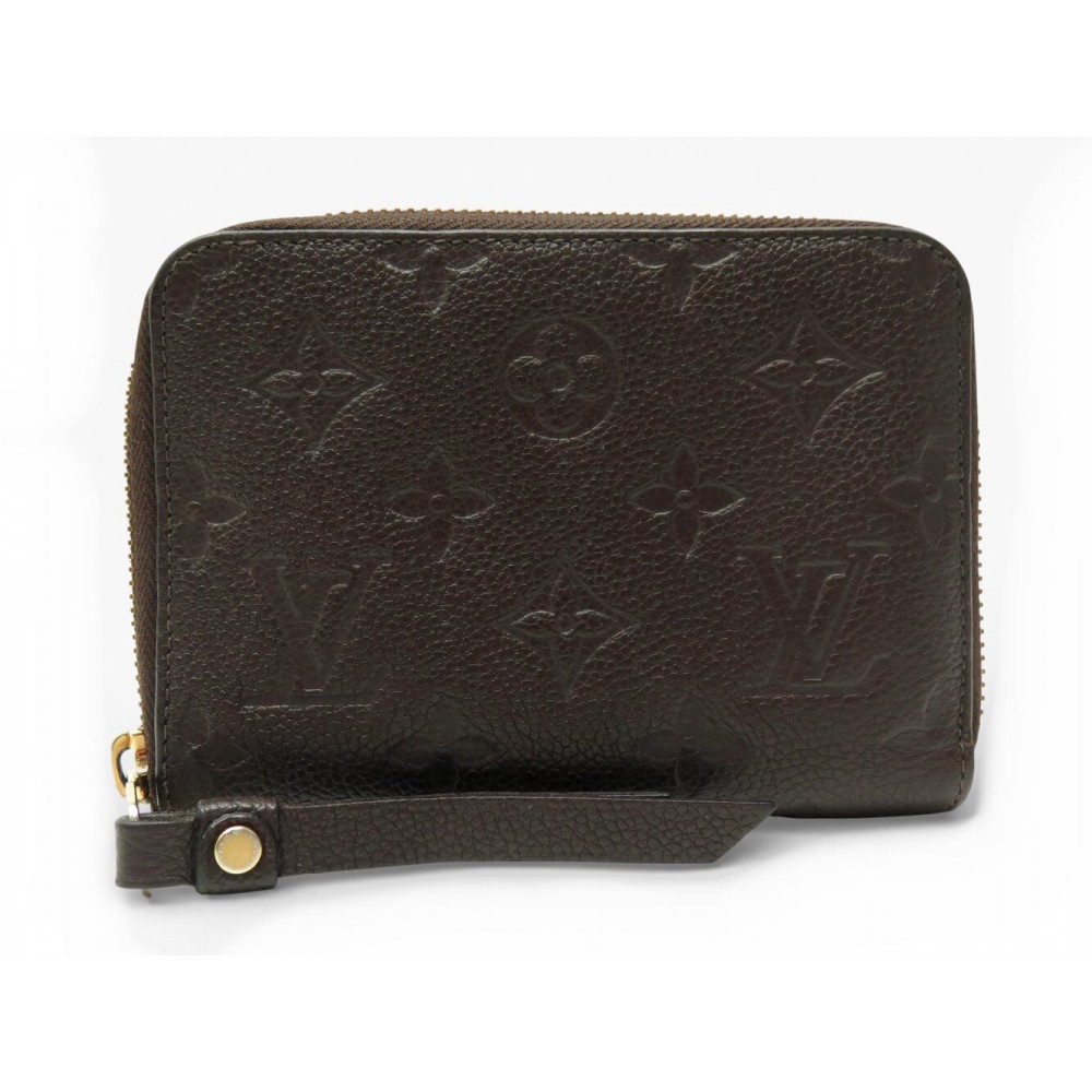 PORTE MONNAIE LOUIS VUITTON ZIPPY EN CUIR MONOGRAM EMPREINTE M6057 MARRON 510€