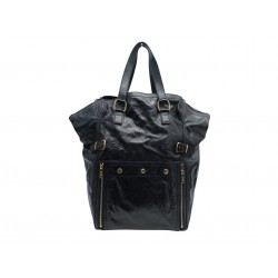 SAC A MAIN YVES SAINT LAURENT DOWNTOWN GM 172452 CUIR VERNIS NOIR TOTE BAG 2800€