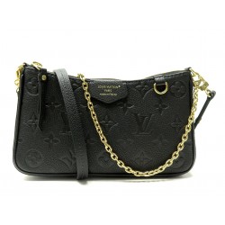 NEUF SAC A MAIN LOUIS VUITTON EASY POUCH ON STRAP M80349 CUIR MONOGRAM EMPREINTE