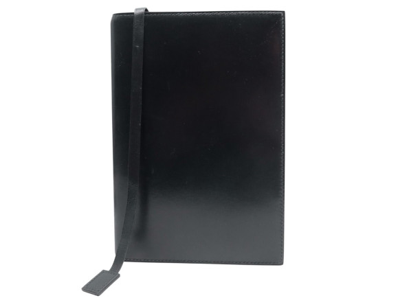  porte agenda hermes gm a5 cuir box noir black