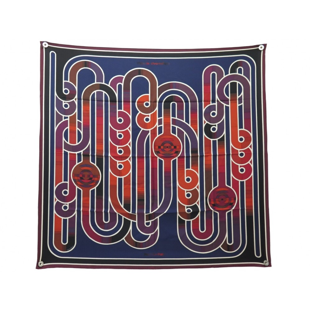 FOULARD HERMES MELODIE CHROMATIQUE VIRGINIE JAMIN CARRE 90 SOIE SILK SCARF 580€
