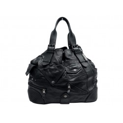 NEUF SAC A MAIN ALEXANDER MC QUEEN FAITHFUL BIKER CUIR NOIR TOTE HAND BAG 1360€