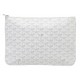 SAC POCHETTE GOYARD SENAT MM EN TOILE GOYARDINE BLANCHE CANVAS POUCH BAG CLUTCH