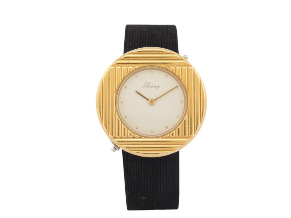 montre poiray ma premiere ronde 30 mm en or jaune 18k