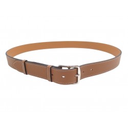 NEUF CEINTURE HERMES ETRIVIERE 32 EN CUIR TOGO GOLD BOUCLE ACIER T105 BELT 980€