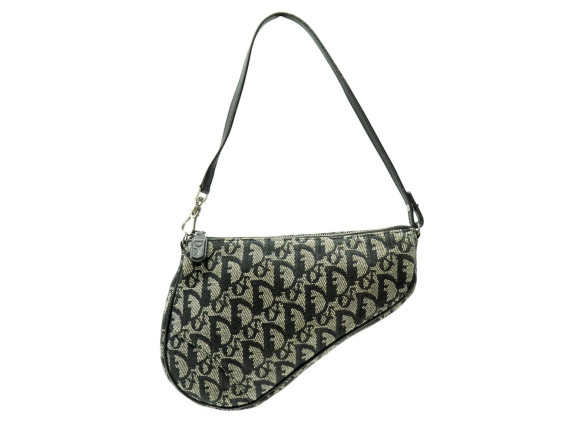 sac a main christian dior pochette mini saddle toile