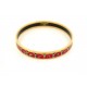 BRACELET HERMES FIN EN EMAIL ROUGE INSTRUMENTS DE MUSIQUE PLAQUE OR BANGLE 470€
