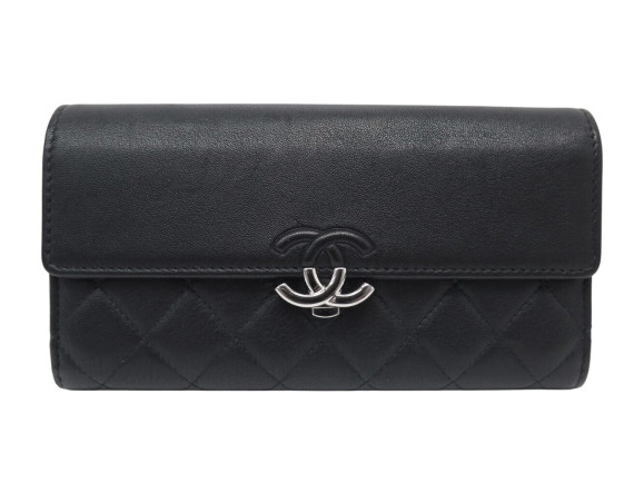 portefeuille a rabat chanel porte monnaie half