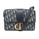 SAC A MAIN CHRISTIAN DIOR 30 MONTAIGNE TOILE OBLIQUE BLEU BANDOULIERE BAG 3350€