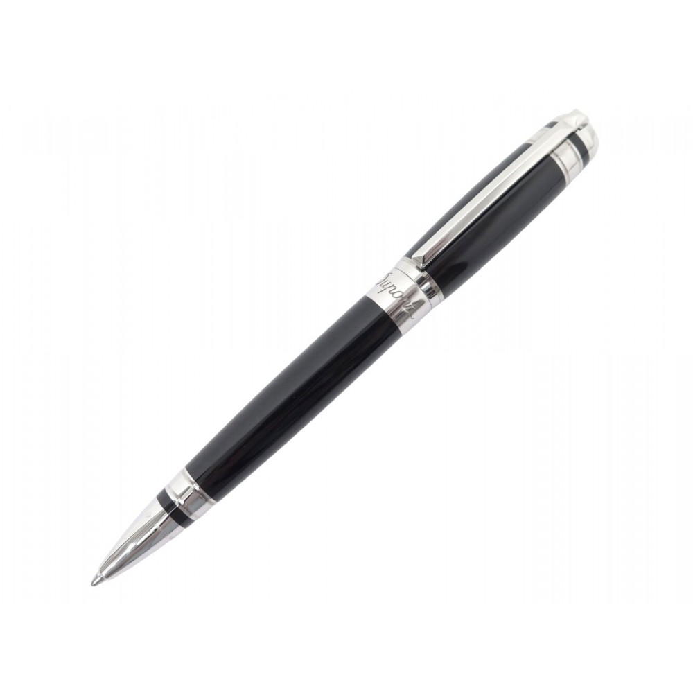 NEUF STYLO BILLE ST DUPONT LINE D 415606 EN LAQUE NOIR ECRIN BALLPOINT PEN 590€