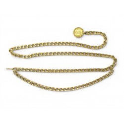 VINTAGE CEINTURE CHANEL CHAINE MEDAILLON CAMBON T 70 A 105 METAL DORE BELT 1810€