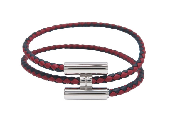  bracelet hermes tournis h068407 18 cm cuir tresse