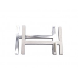 BOUCLE DE CEINTURE HERMES H AU CARRE POUR LIEN 32 MM ACIER PALLADIE BUCKLE