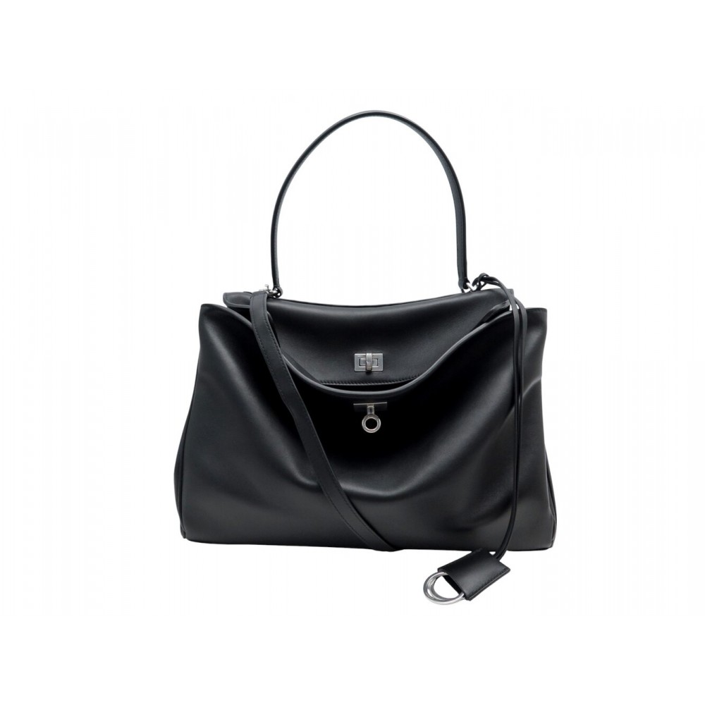 NEUF SAC A MAIN BALENCIAGA RODEO MOYEN MODELE 789772 CUIR NOIR BANDOULIERE 3800€