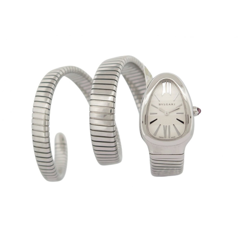 MONTRE BULGARI SERPENTI TUBOGAS SP35S 101911 35MM ACIER LADY QUARTZ WATCH 10300€