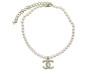 collier chanel logo cc 2024 en perles et metal
