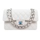 NEUF SAC A MAIN CHANEL TIMELESS PETIT CLASSIQUE CUIR CAVIAR BLANC HAND BAG 9900€