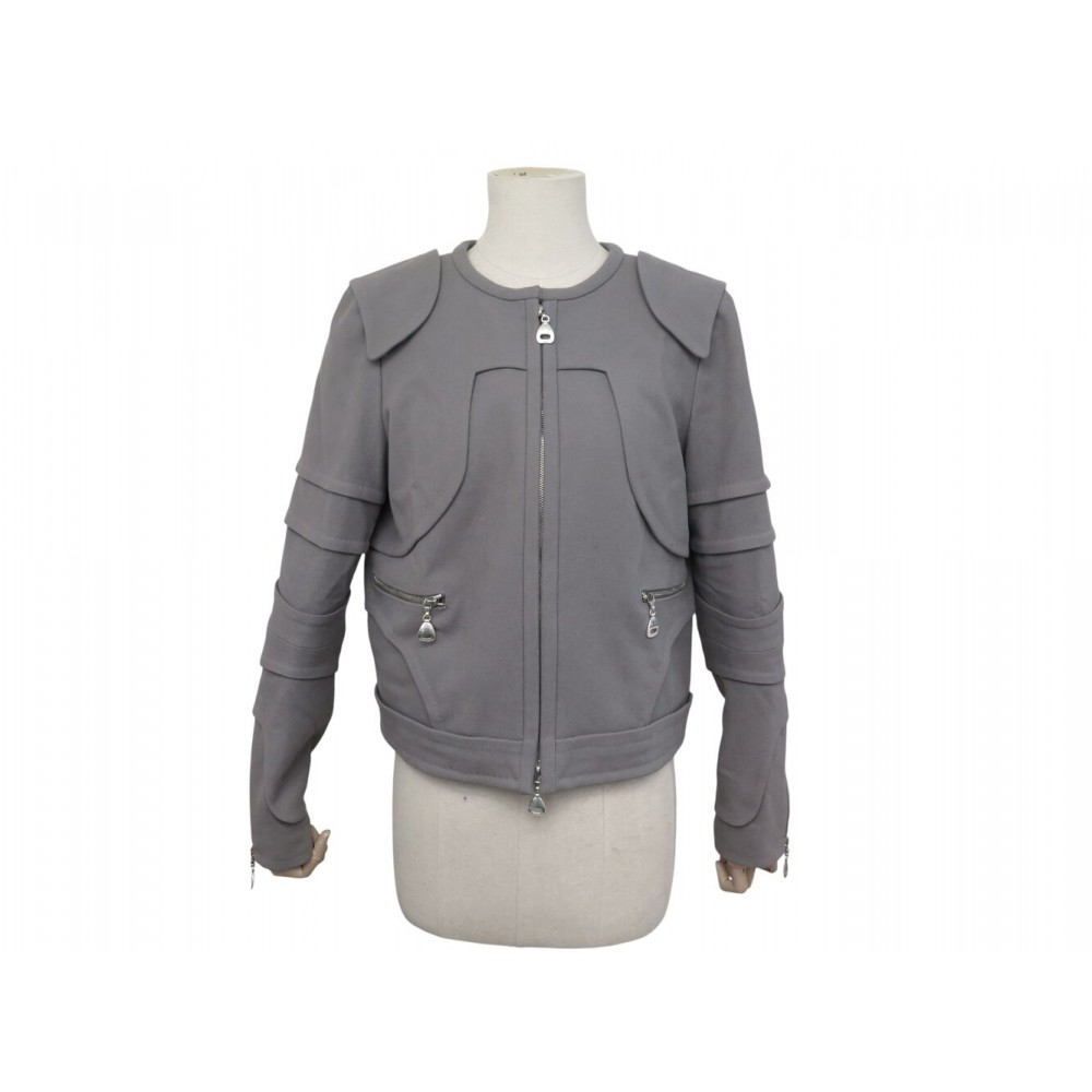 NEUF VESTE LOUIS VUITTON M 40 BLOUSON EN LAINE & CACHEMIRE GRIS JACKET NEW 2000€