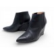 CHAUSSURES CHANEL BOTTINES LOGO CC G29530 36.5 CUIR NOIR BOITE BOOTS SHOES 1600€