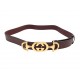 NEUF CEINTURE GUCCI ZUMI INTERLOCKING G HORSEBIT 550122 T85 CUIR BORDEAUX 350€