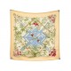 NEUF FOULARD HERMES SERENITE PAR ZOE PAUWELS EN SOIE BIEGE CARRE SILK SCARF 580€